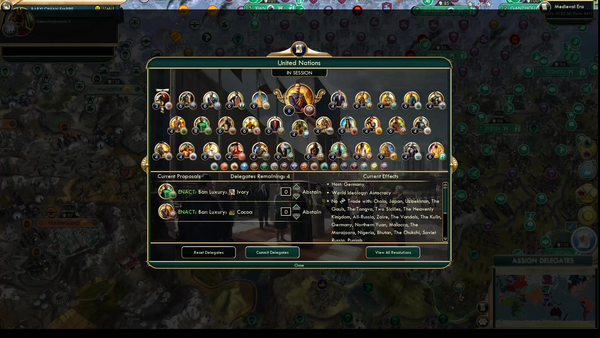 CBR In-Game Screenshot of UN Meetings: Part 1