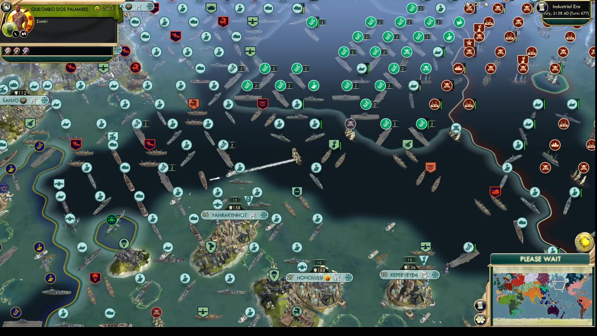 CBR In-Game Screenshot of Pacific Showdown