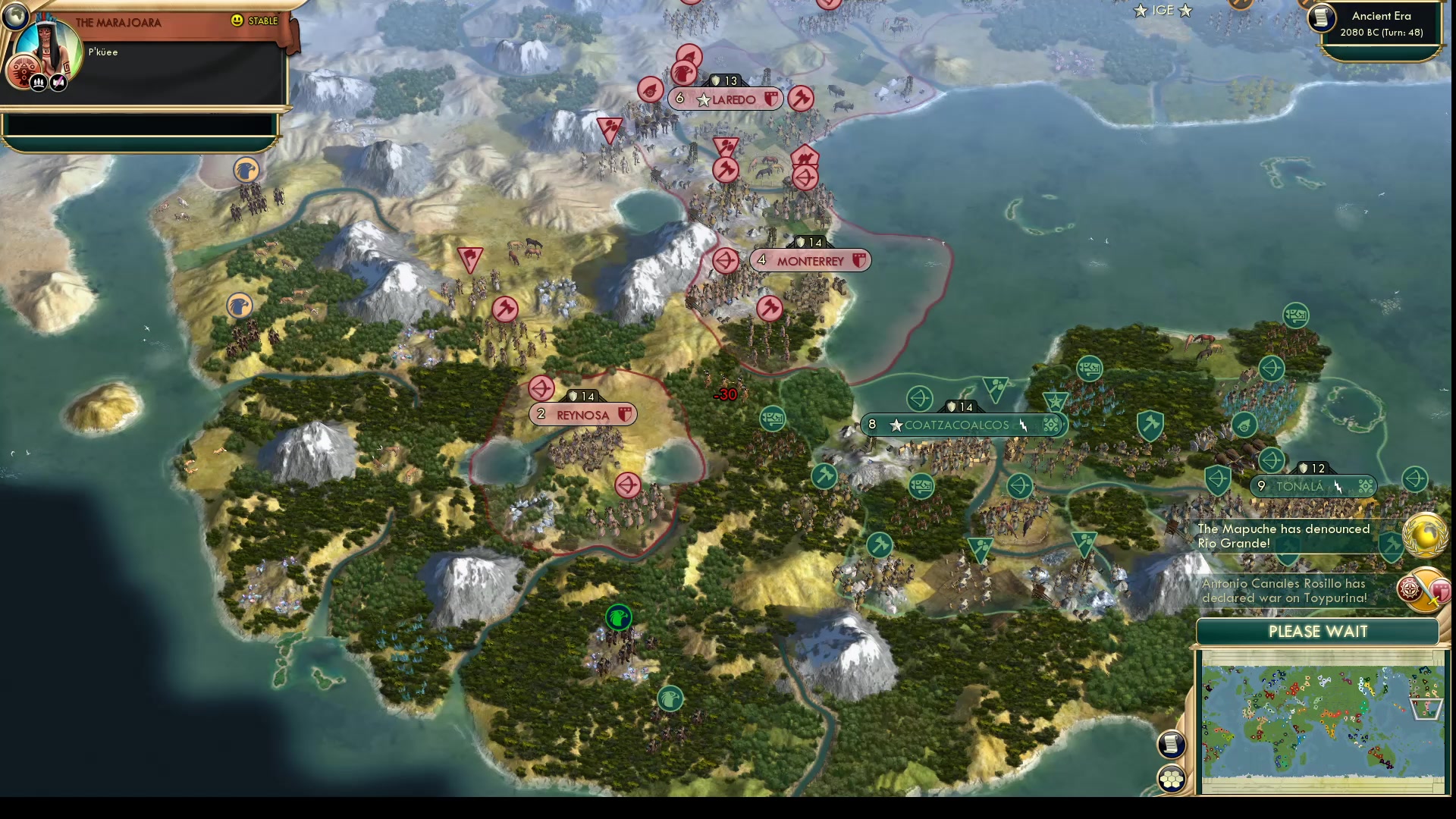 CBR In-Game Screenshot of All the Cowboys and their Neighbors