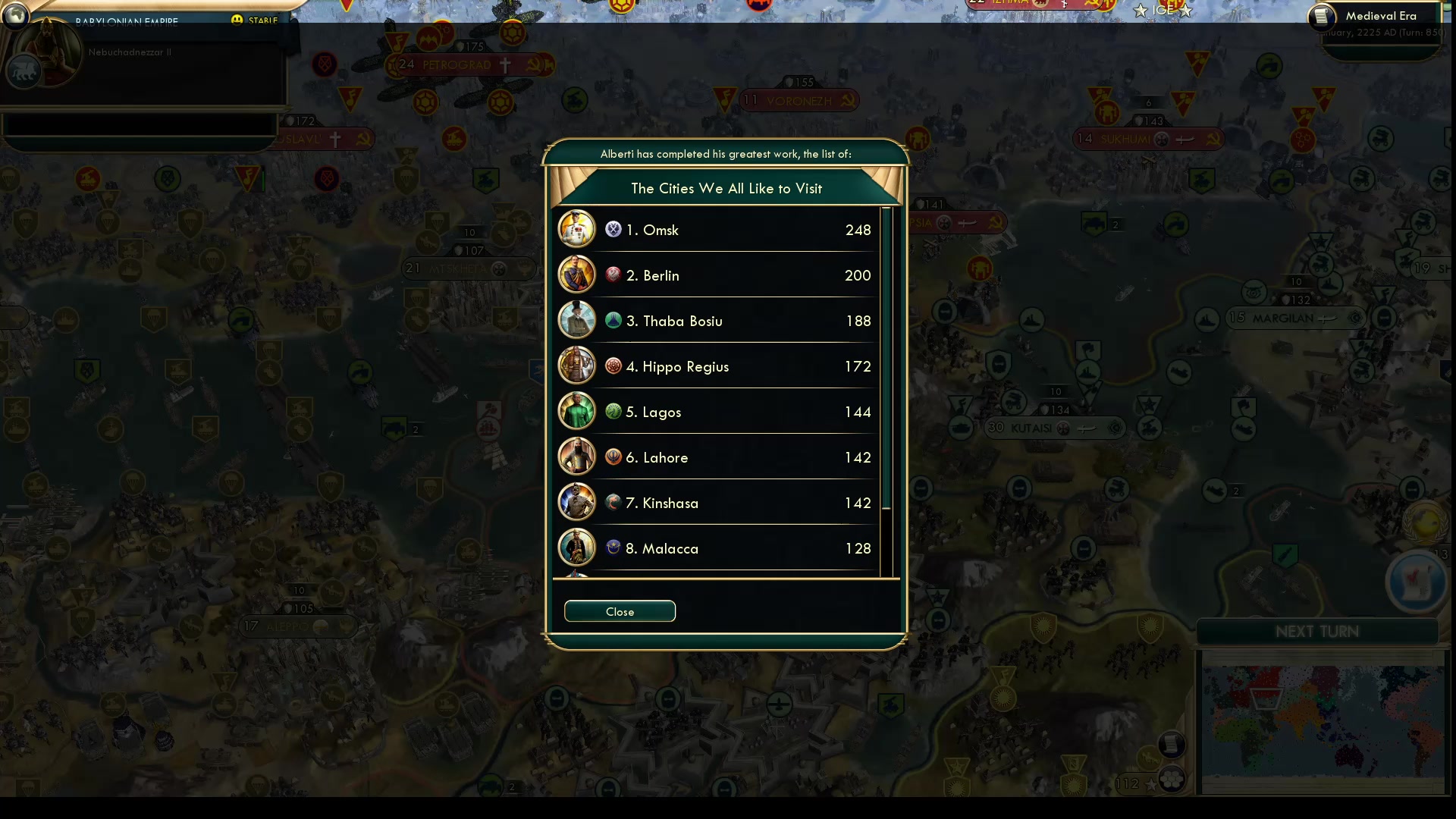 CBR In-Game Screenshot of White Russian is my Favorite Drink