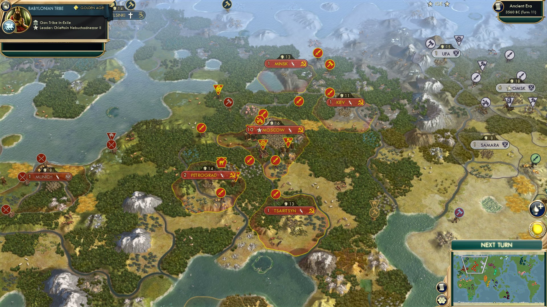 CBR In-Game Screenshot of Soviets and Settlers
