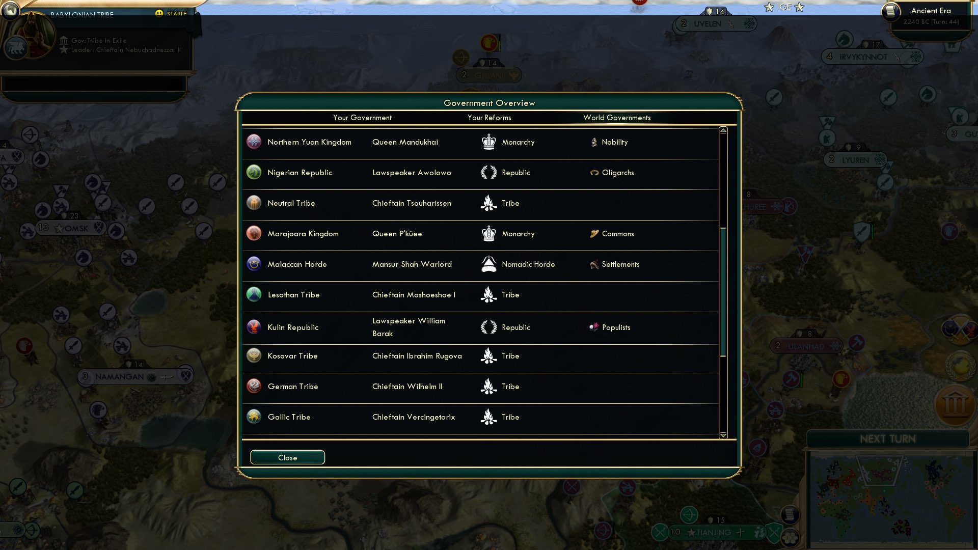 CBR In-Game Screenshot of The Queen, the Warlord and the Lawspeaker