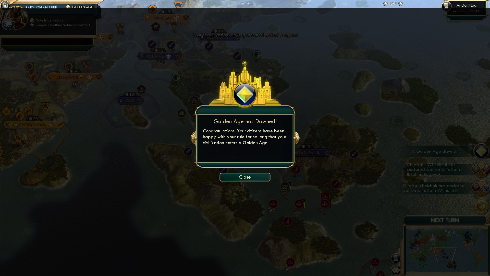 CBR In-Game Screenshot of Gold Beneath the Waves