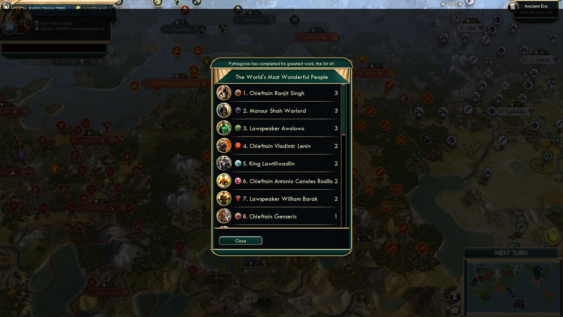 CBR In-Game Screenshot of Wonderful information