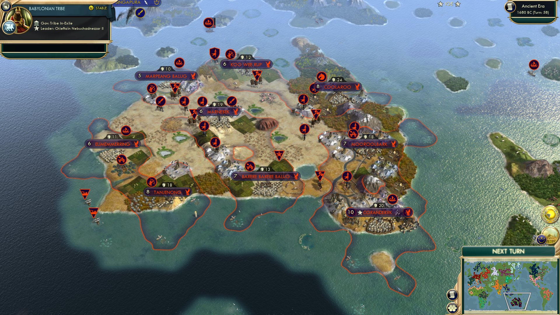 CBR In-Game Screenshot of Population Spatially