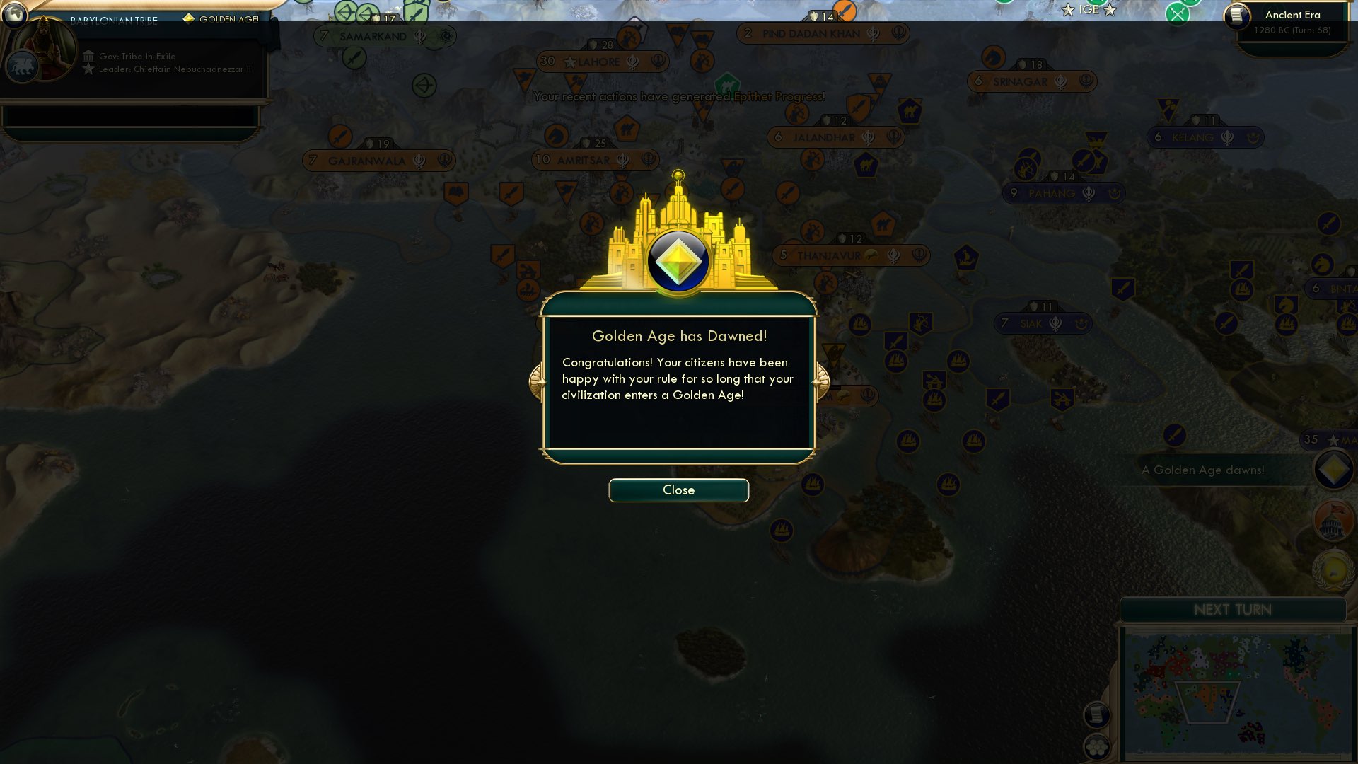 CBR In-Game Screenshot of Peak Performance