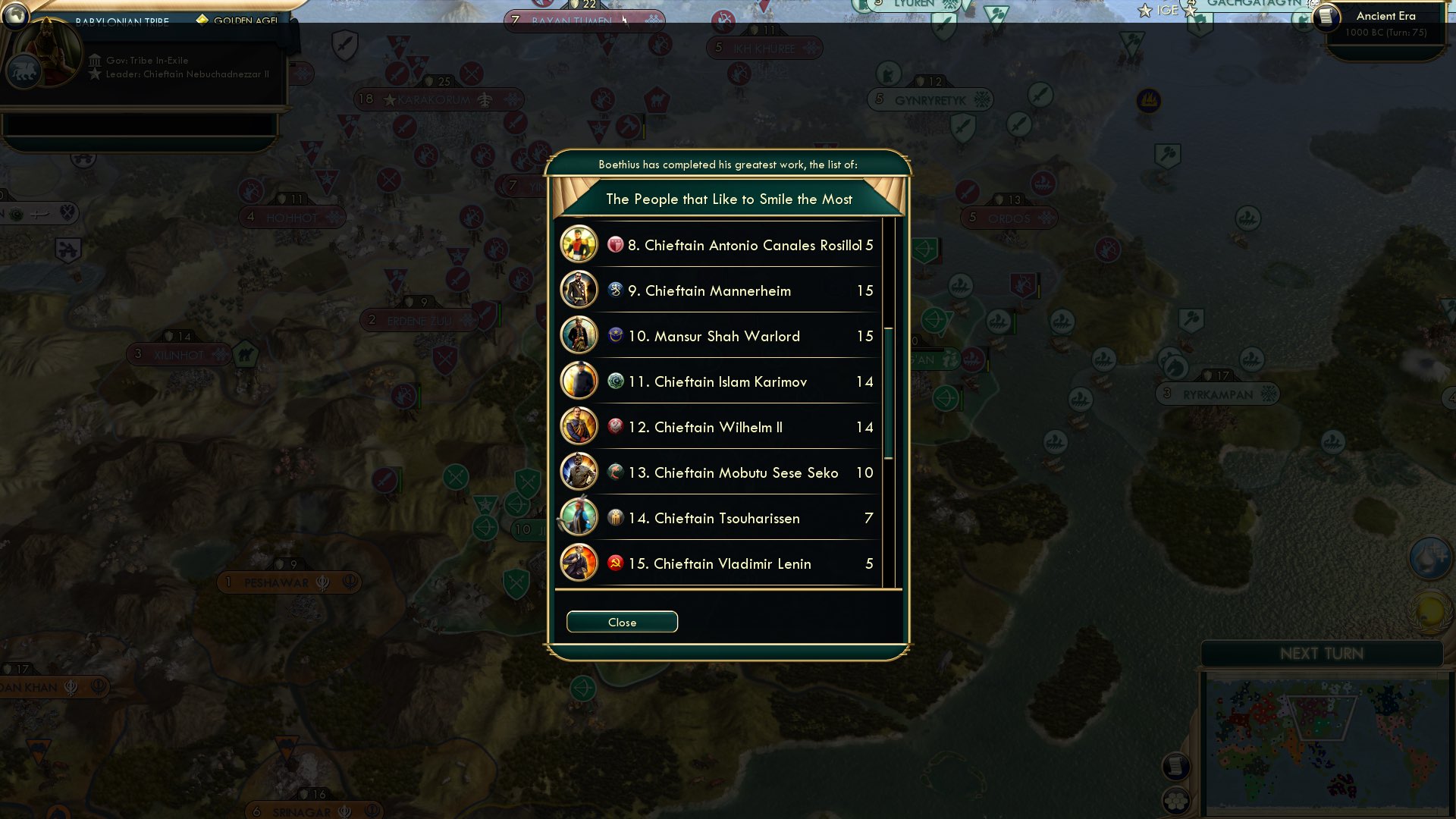 CBR In-Game Screenshot of Smiley board two