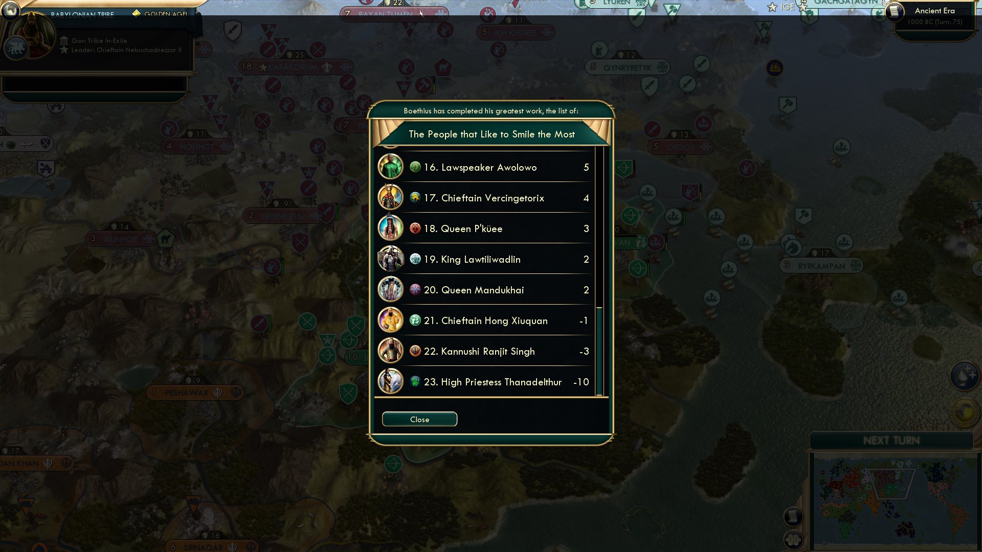 CBR In-Game Screenshot of Smiley status: “gone” on discord