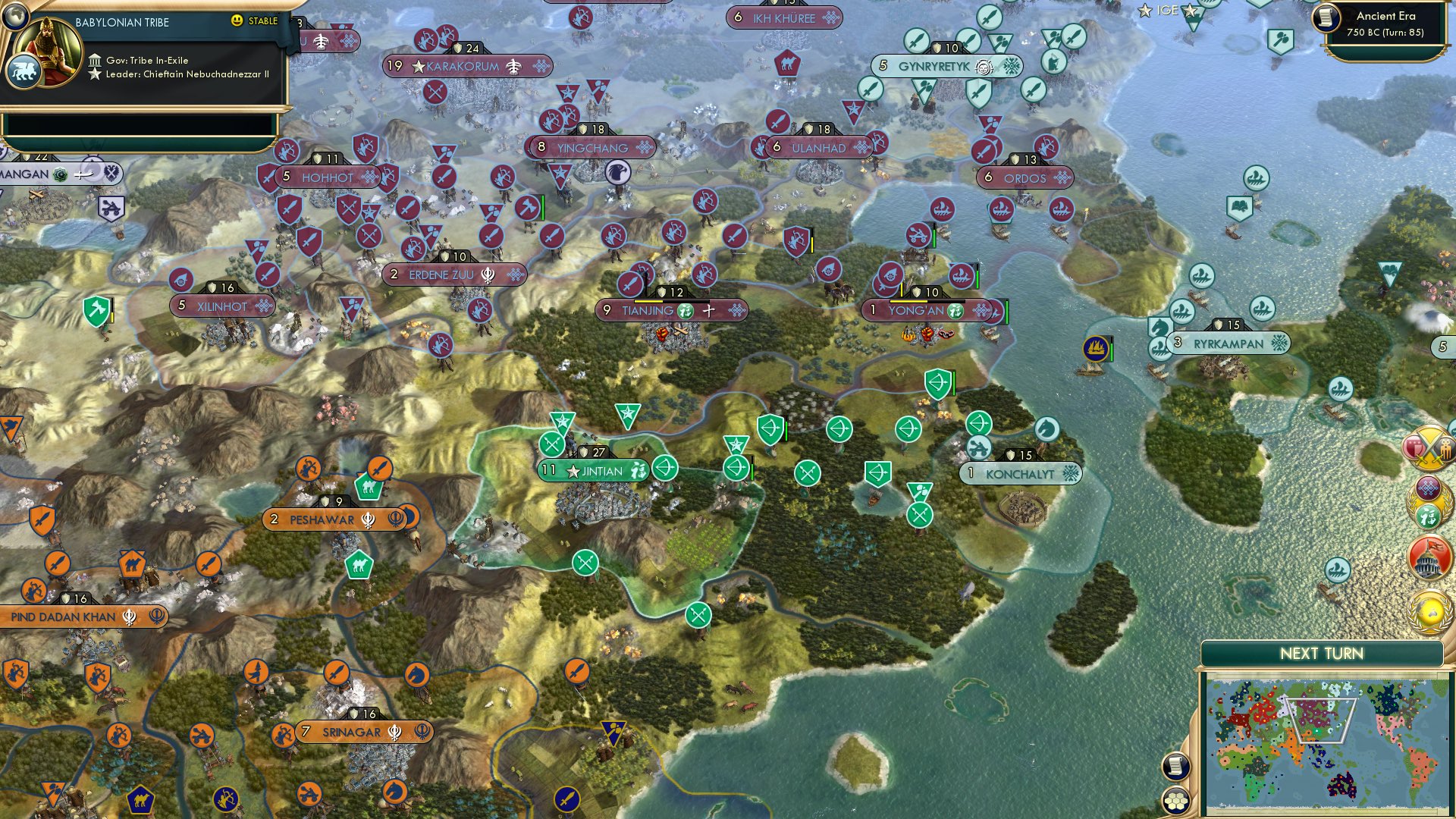 CBR In-Game Screenshot of Northern Yuan with the Northern China