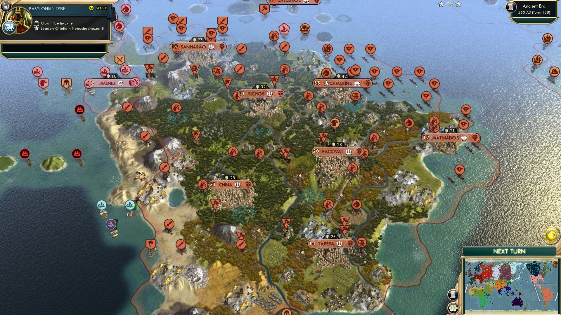 CBR In-Game Screenshot of A whole continent is too much for just one person