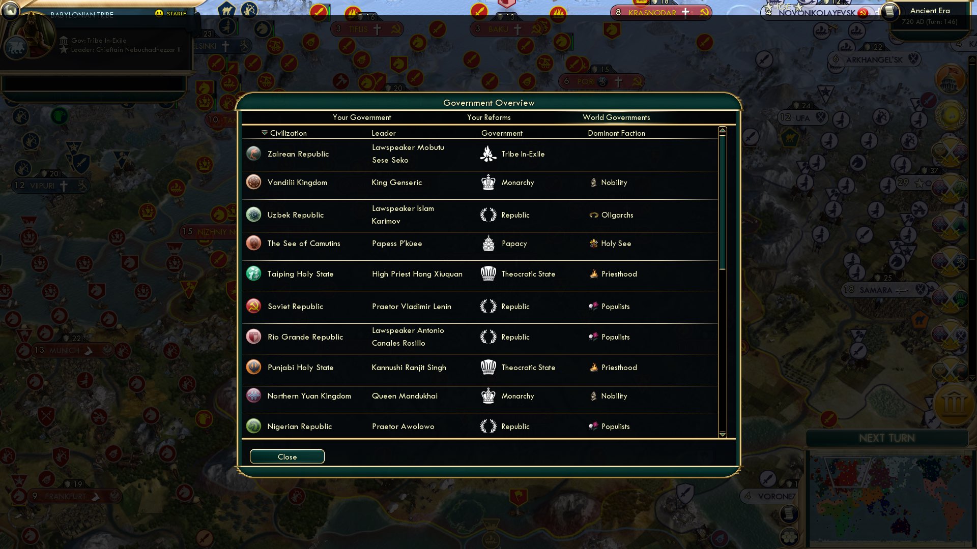 CBR In-Game Screenshot of Wacky ideologies