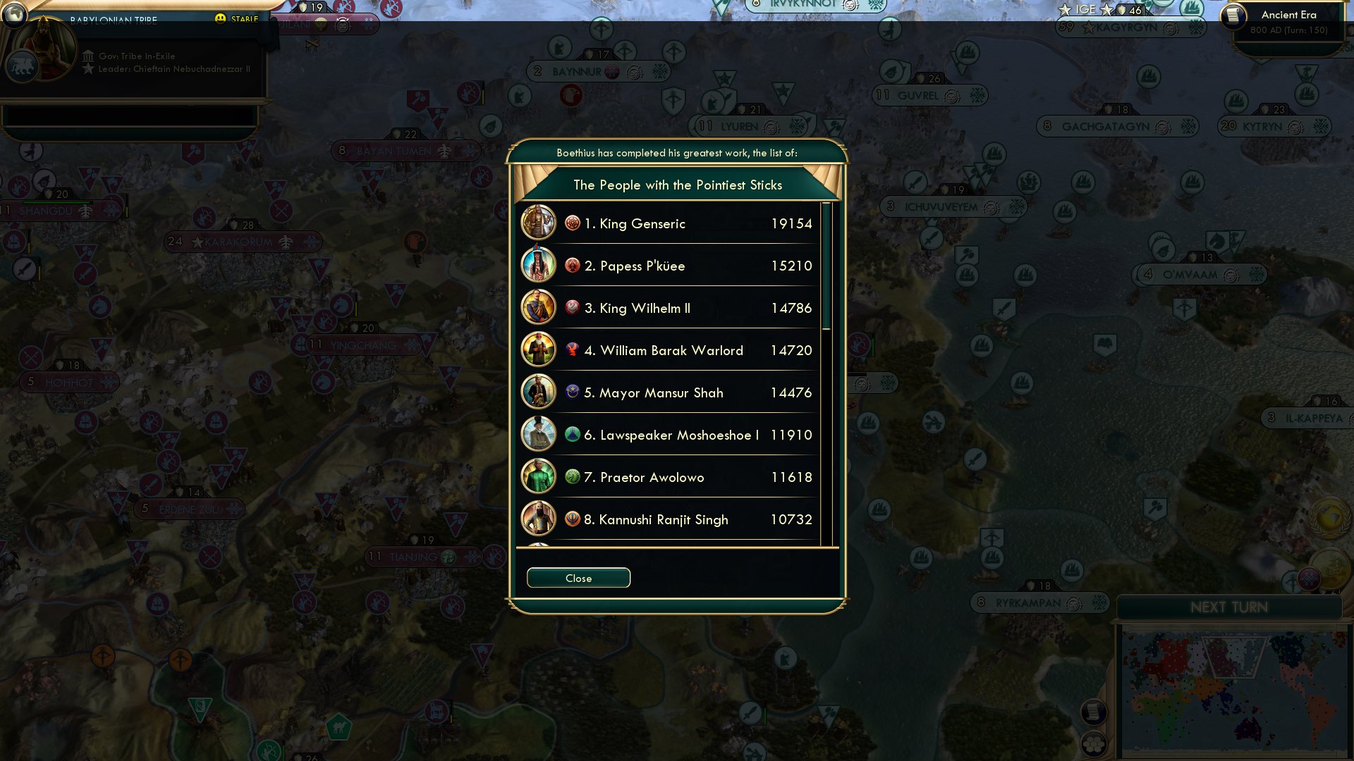 CBR In-Game Screenshot of “The only sub looks sad and lonely”