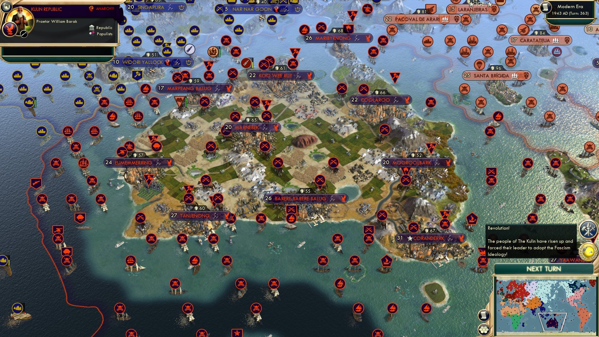 CBR In-Game Screenshot of The Fascist Republic