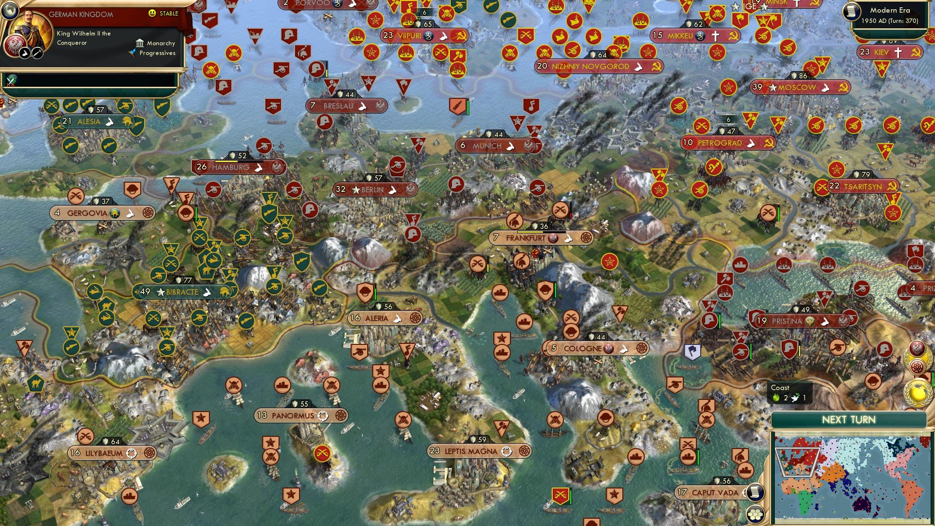 CBR In-Game Screenshot of Peace in Europe