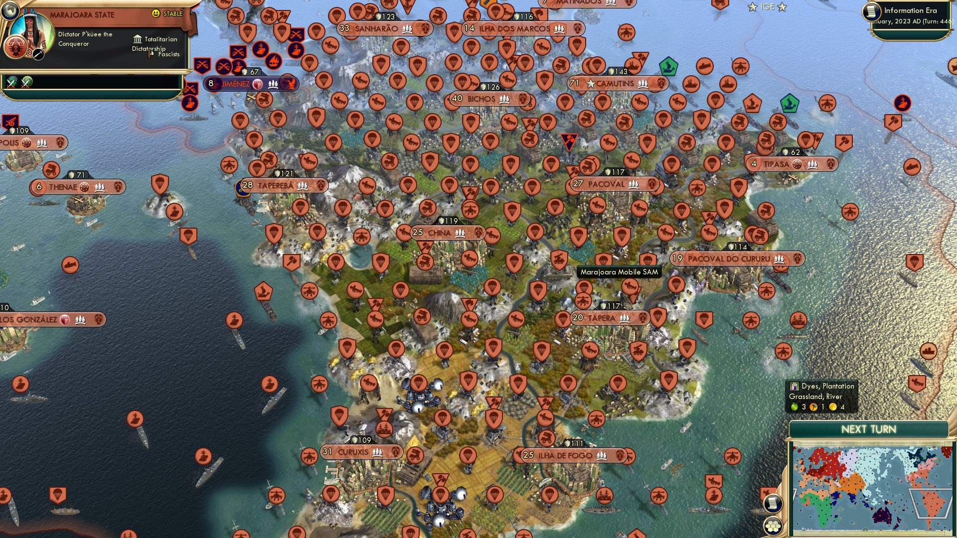 CBR In-Game Screenshot of Superfortress South America