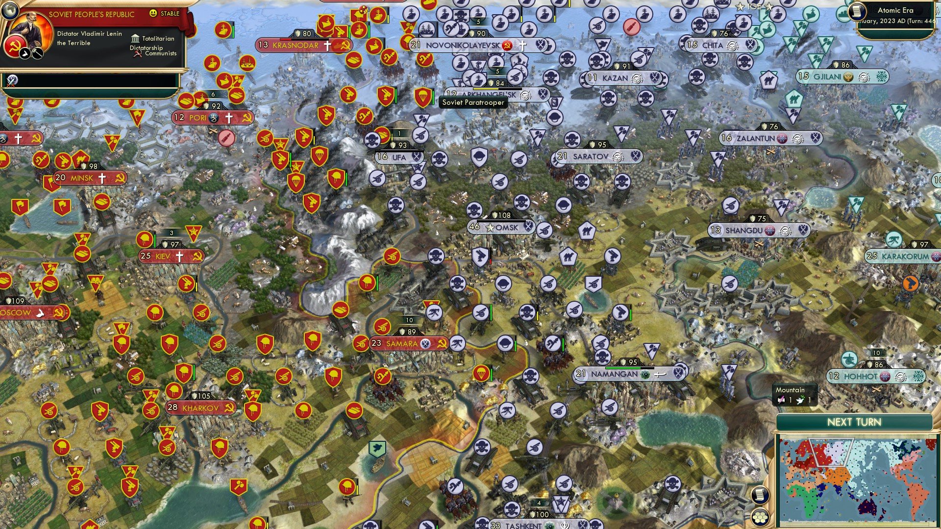 CBR In-Game Screenshot of Pushing Through the Mountains