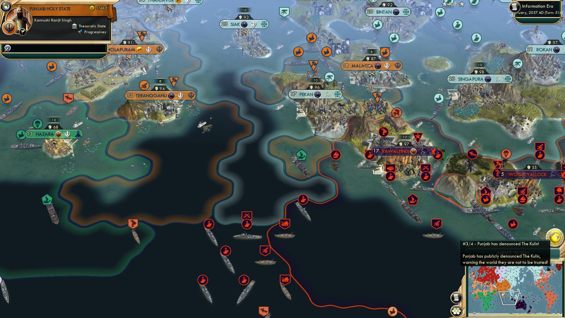 CBR In-Game Screenshot of Southbound Aggression