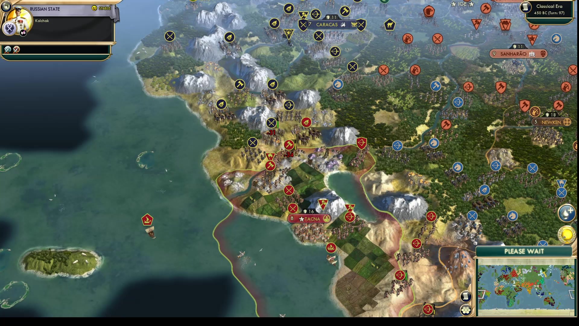 CBR In-Game Screenshot of Action In The Andes