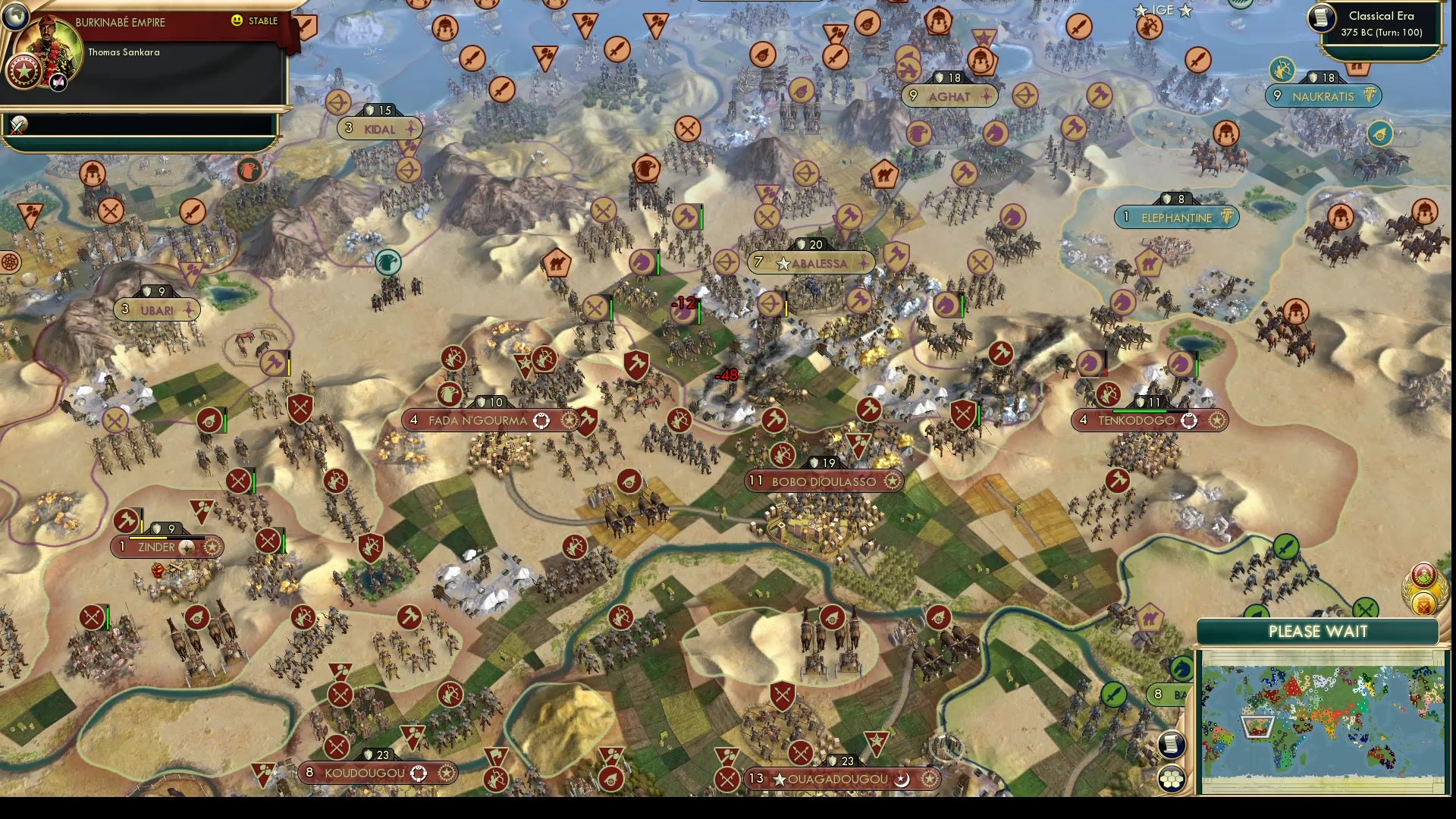CBR In-Game Screenshot of Big Meaty Armies Grinding Meat