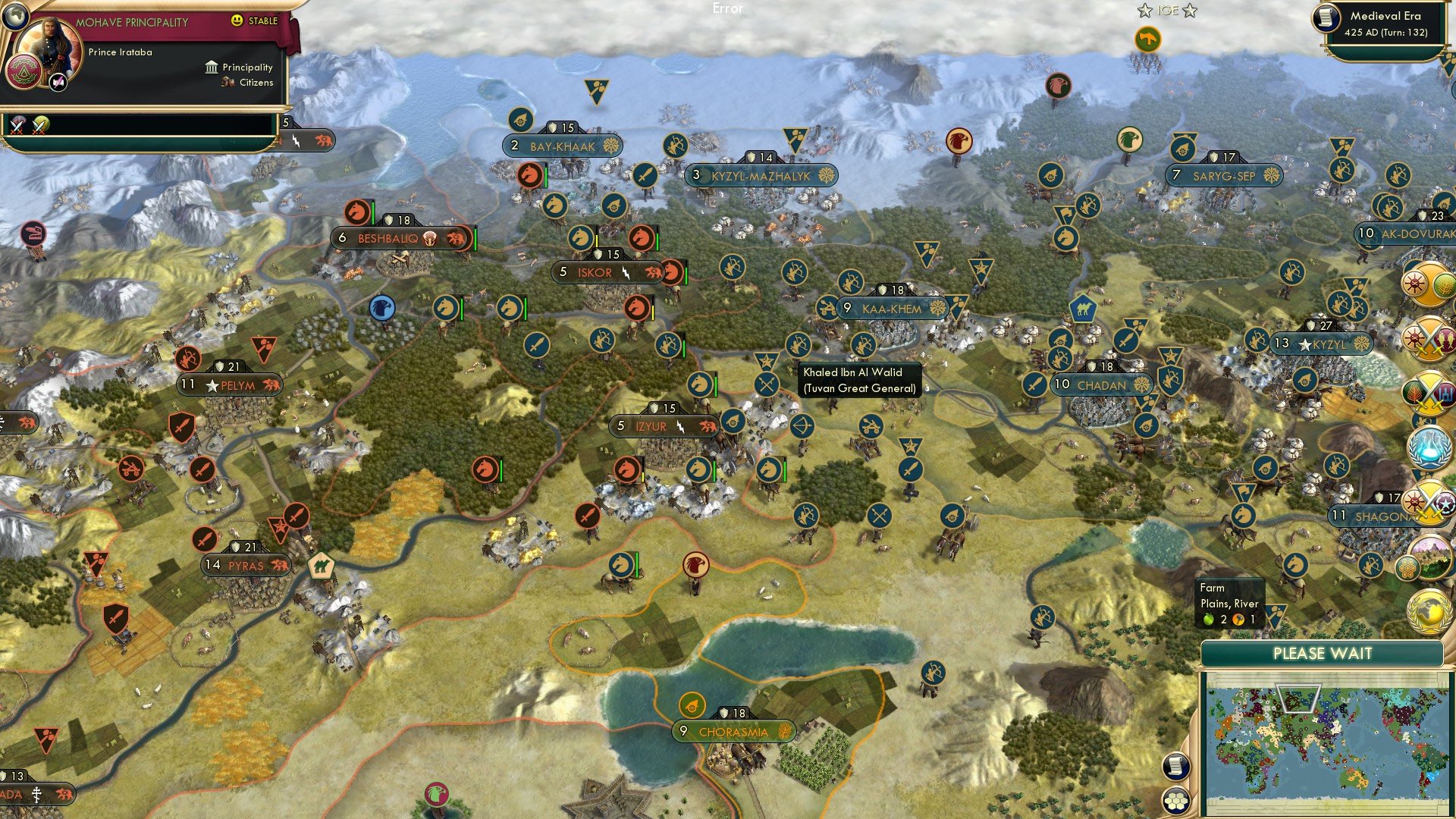 CBR In-Game Screenshot of Khaling All Generals