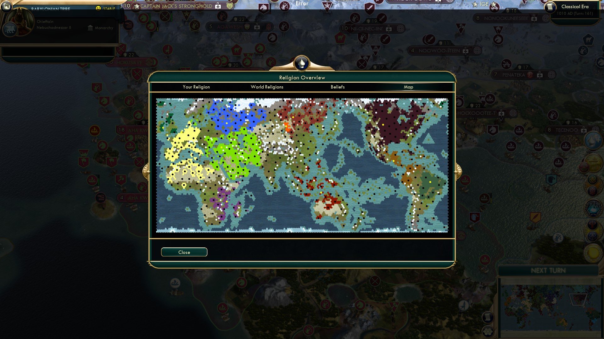 CBR In-Game Screenshot of Religion Map