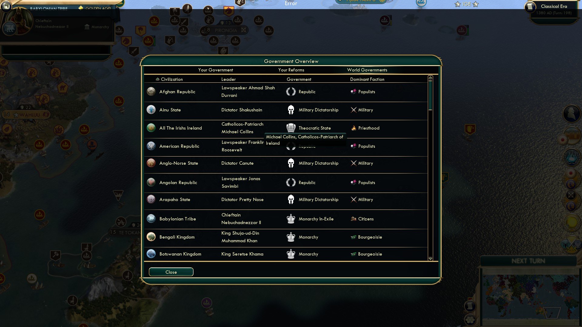 CBR In-Game Screenshot of Pope Michael, Everlasting Voice of God