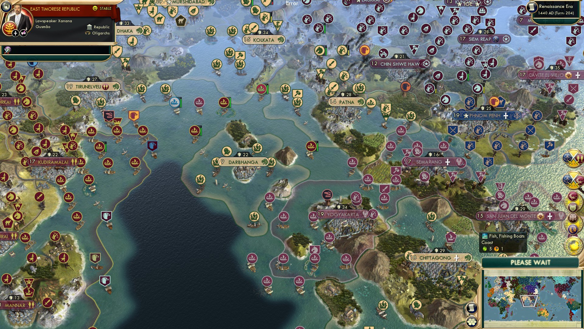CBR In-Game Screenshot of Naval Power Projection, Stalemate At Land