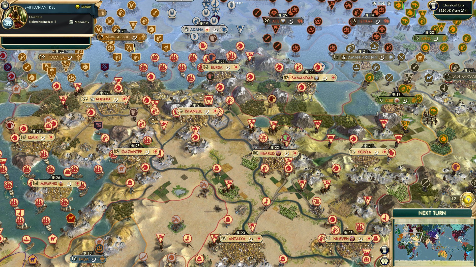CBR In-Game Screenshot of An Empire built on corpses