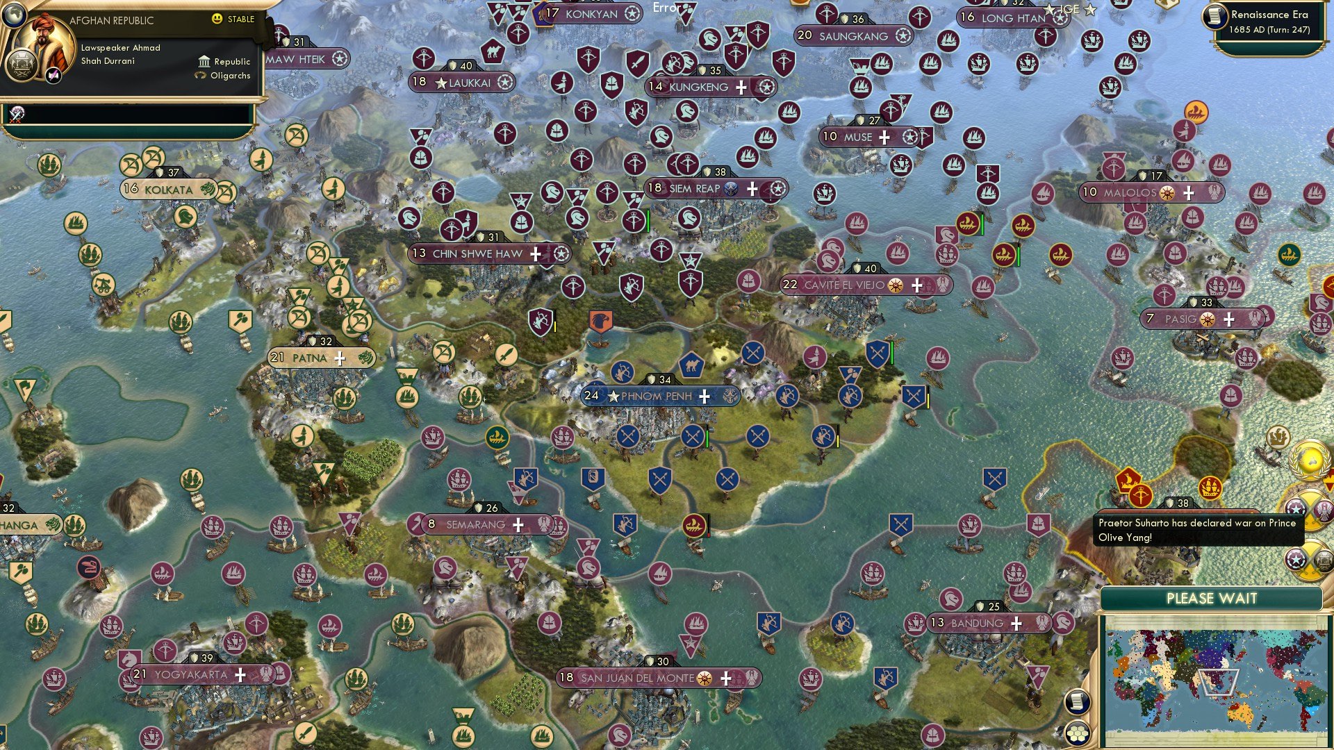 CBR In-Game Screenshot of Sea vs. SEA