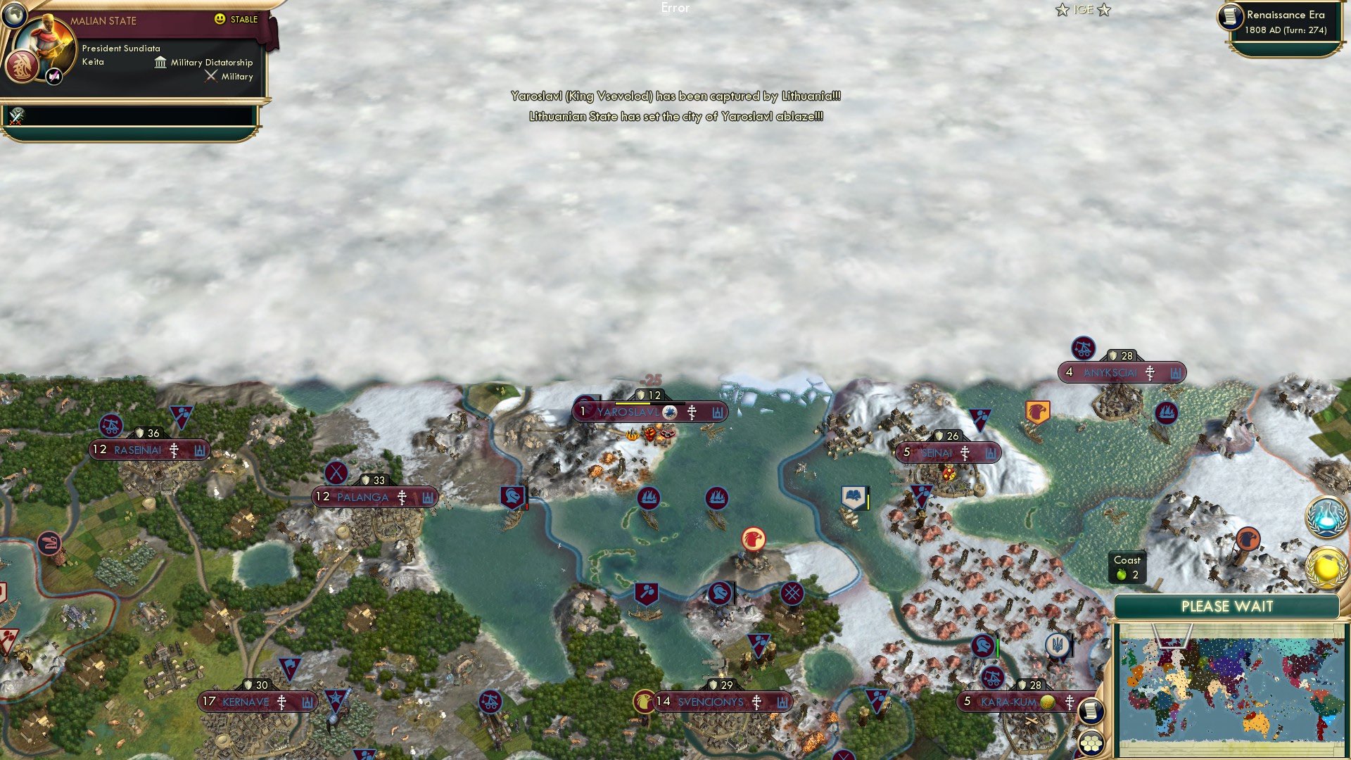 CBR In-Game Screenshot of Hastening Climate Change