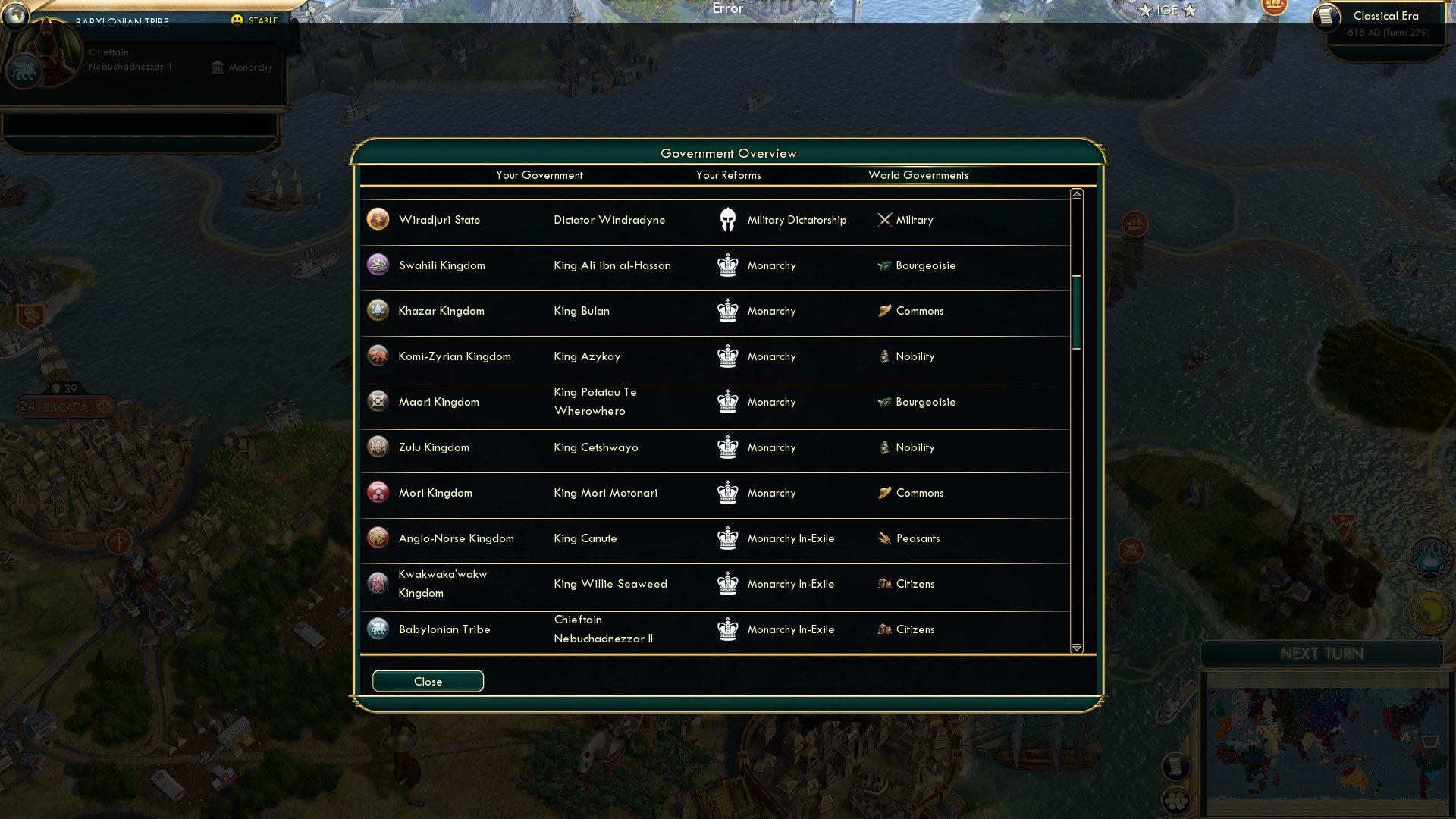 CBR In-Game Screenshot of Babylonian Cameo