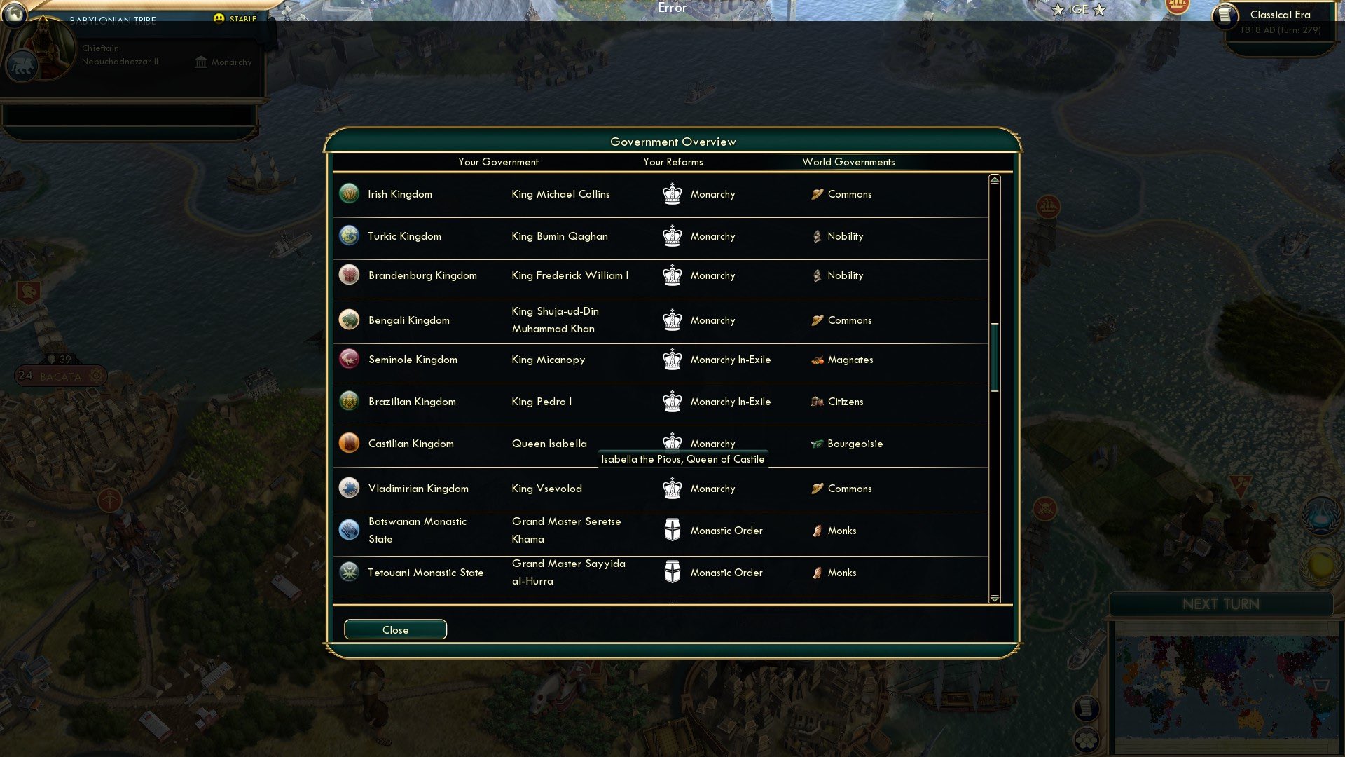 CBR In-Game Screenshot of Bow Down To The Queen