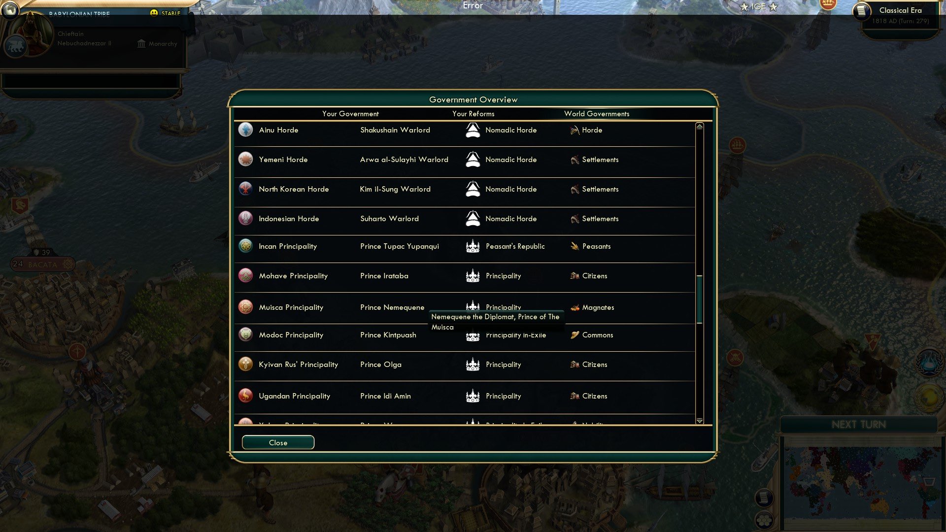 CBR In-Game Screenshot of A Diplomat Of The People