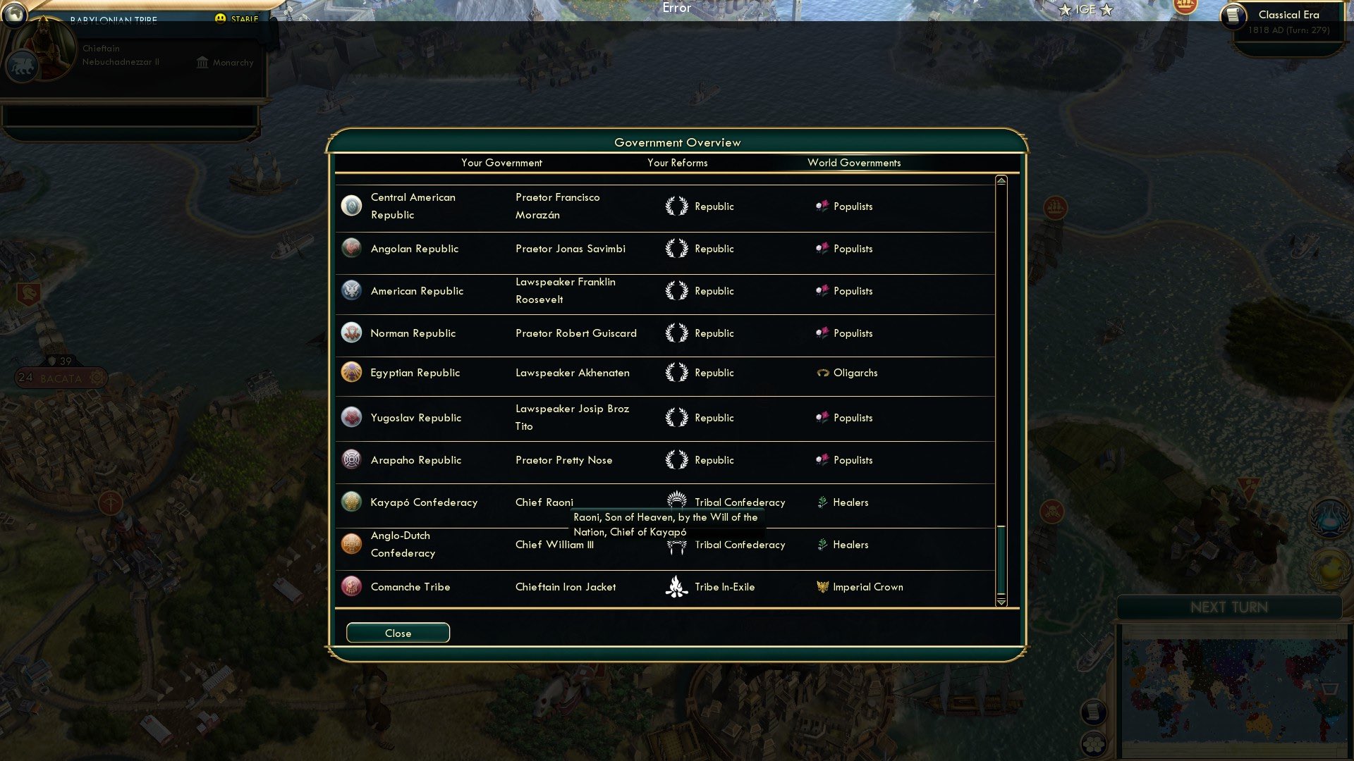 CBR In-Game Screenshot of The Tribal Chief