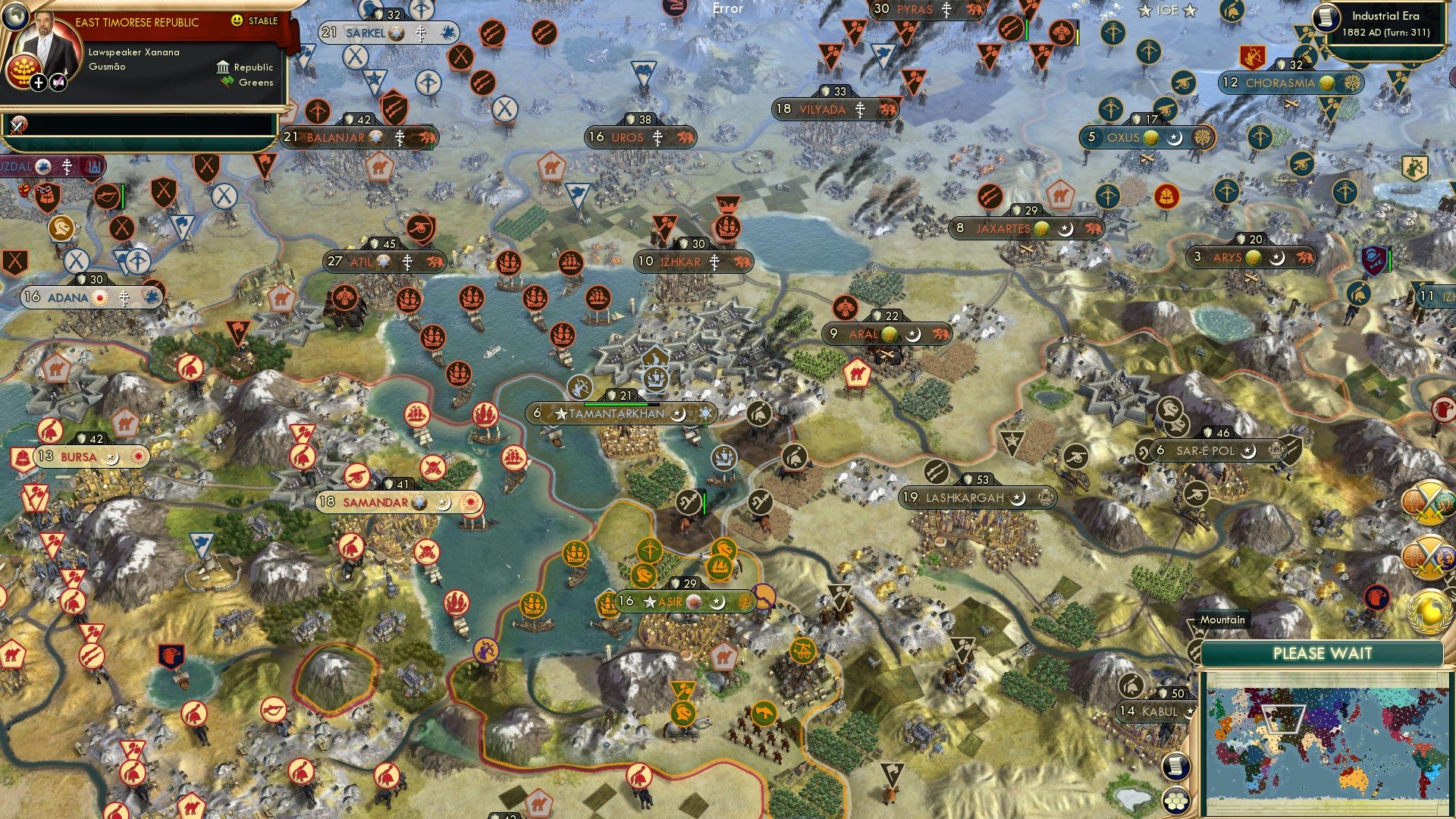 CBR In-Game Screenshot of “Terrain problems or border problems?”“Yes”