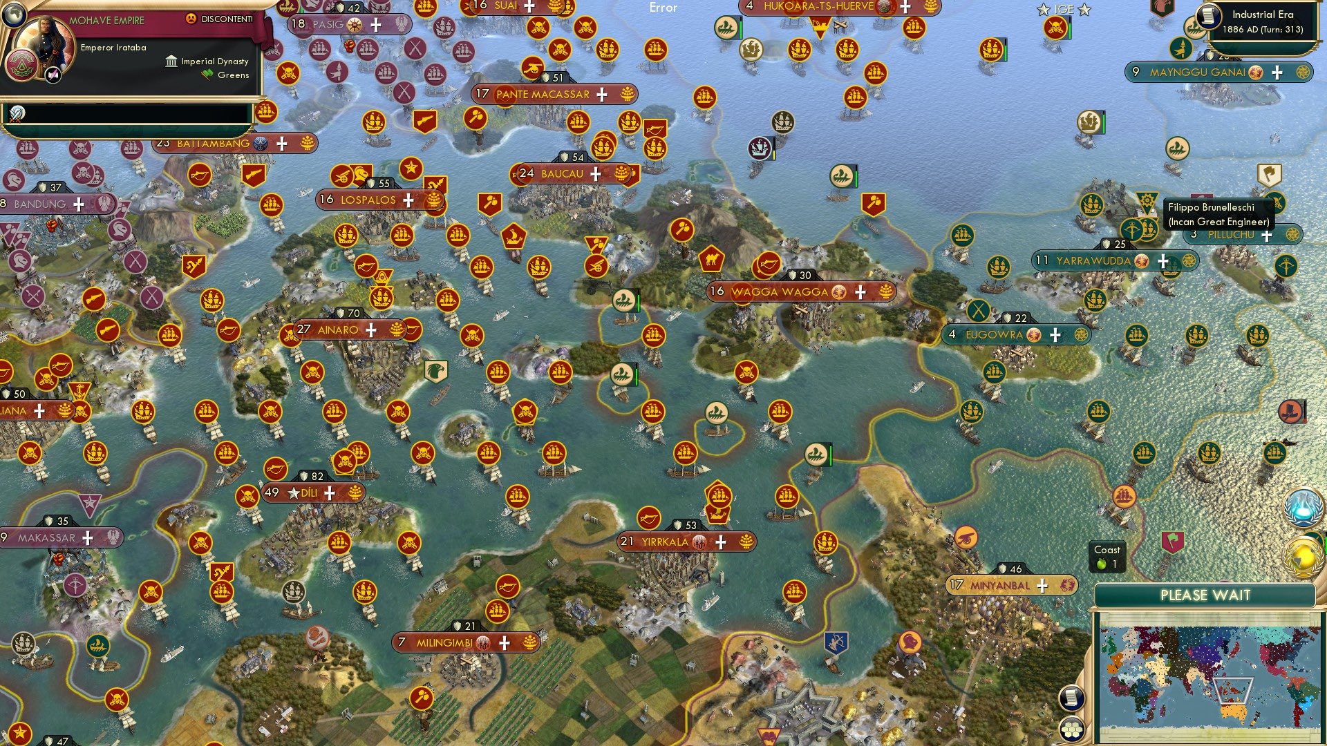 CBR In-Game Screenshot of Papua and surroundings