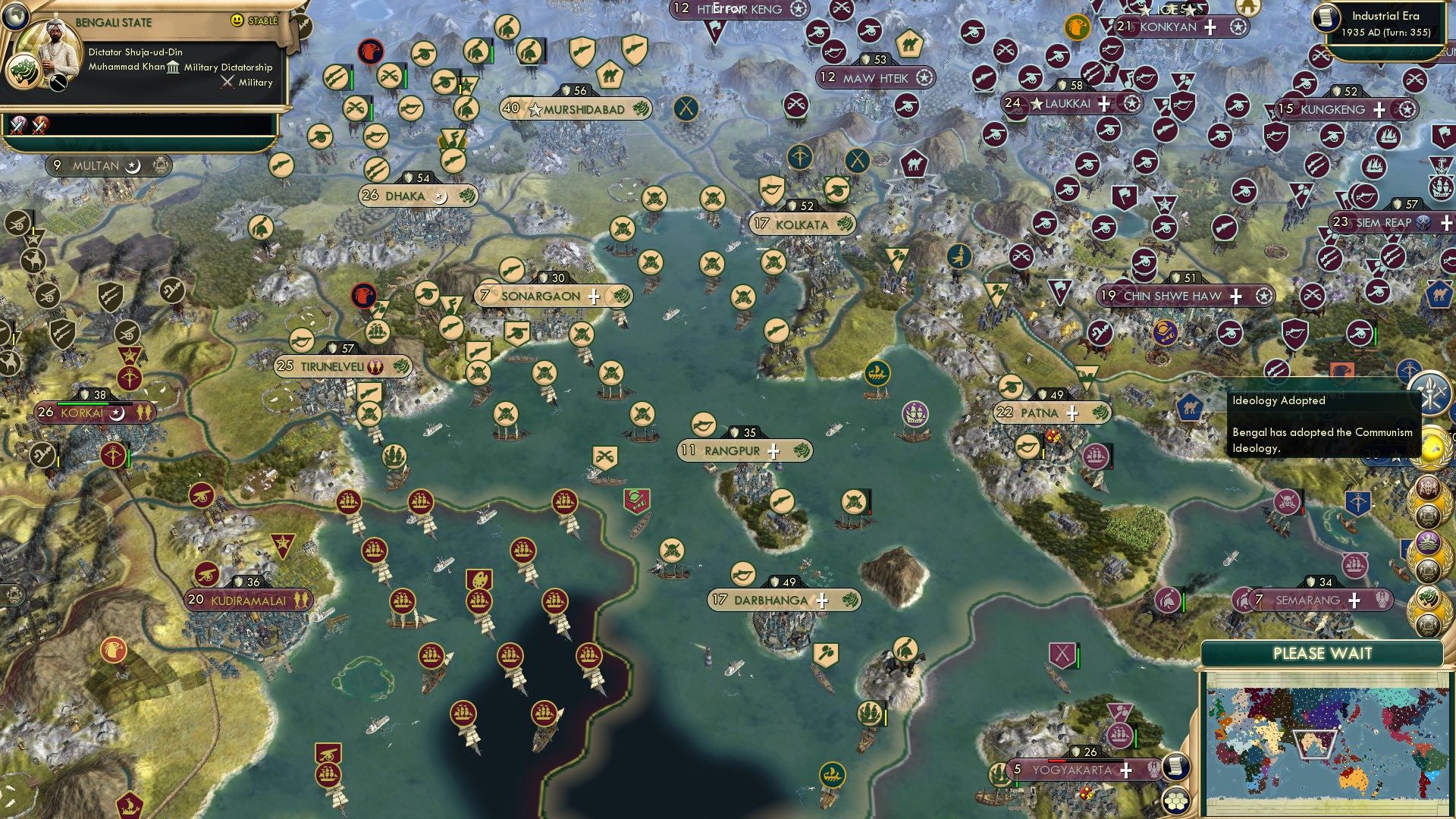 CBR In-Game Screenshot of Ideological Infighting