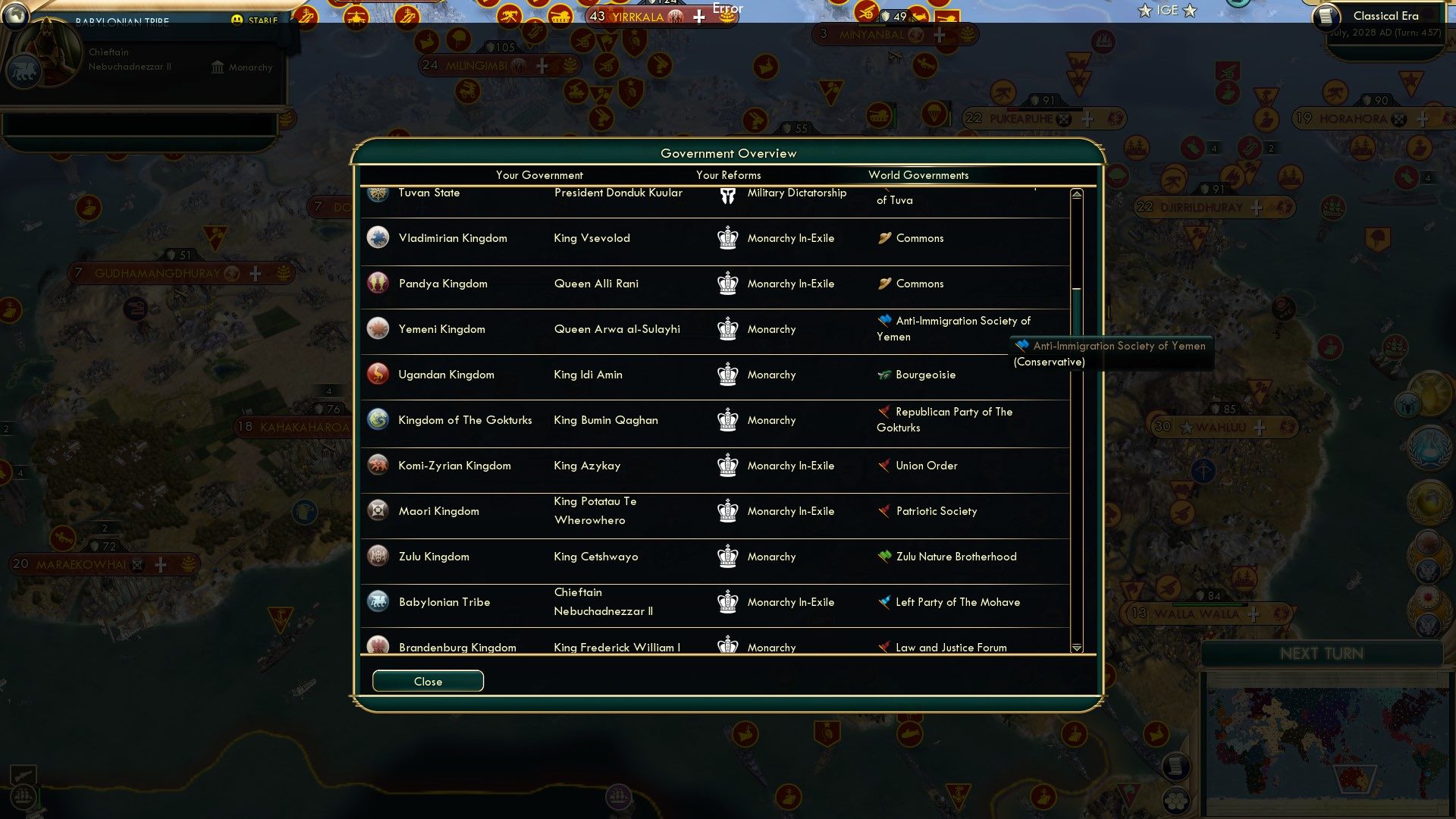 CBR In-Game Screenshot of Moar Gubmint