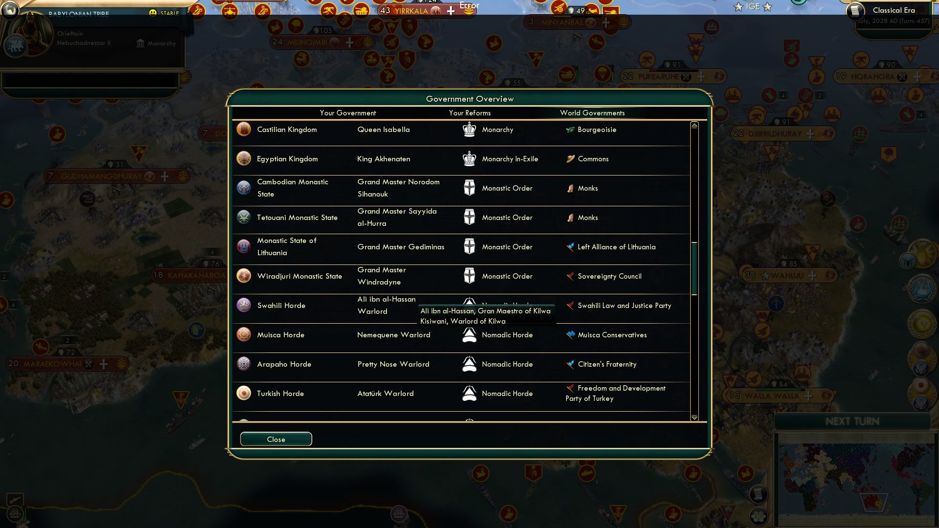 CBR In-Game Screenshot of Ideological Pick ‘n’ Mix