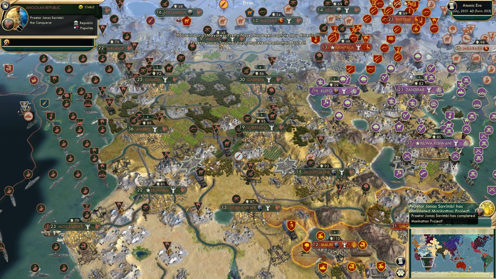 CBR In-Game Screenshot of Angola Awakens