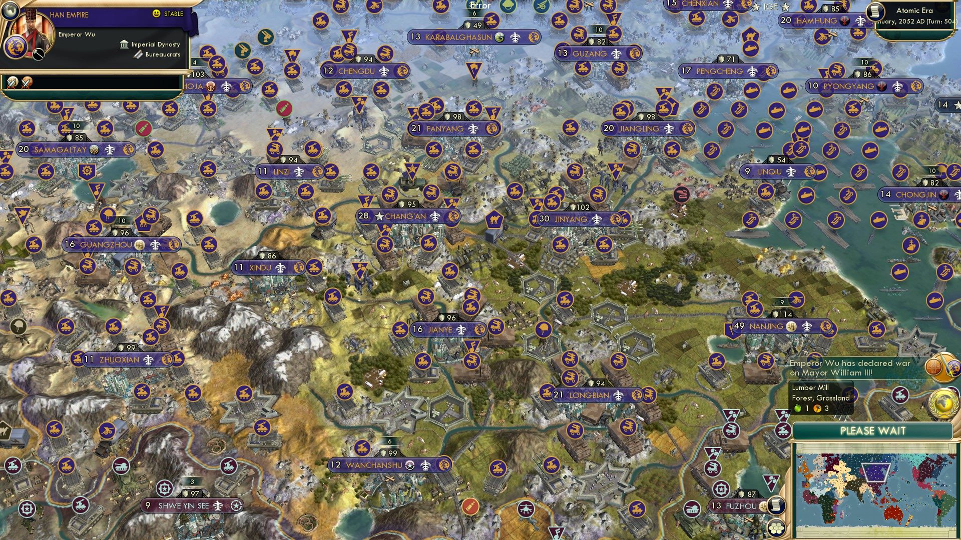 CBR In-Game Screenshot of The Emperor Calls For War