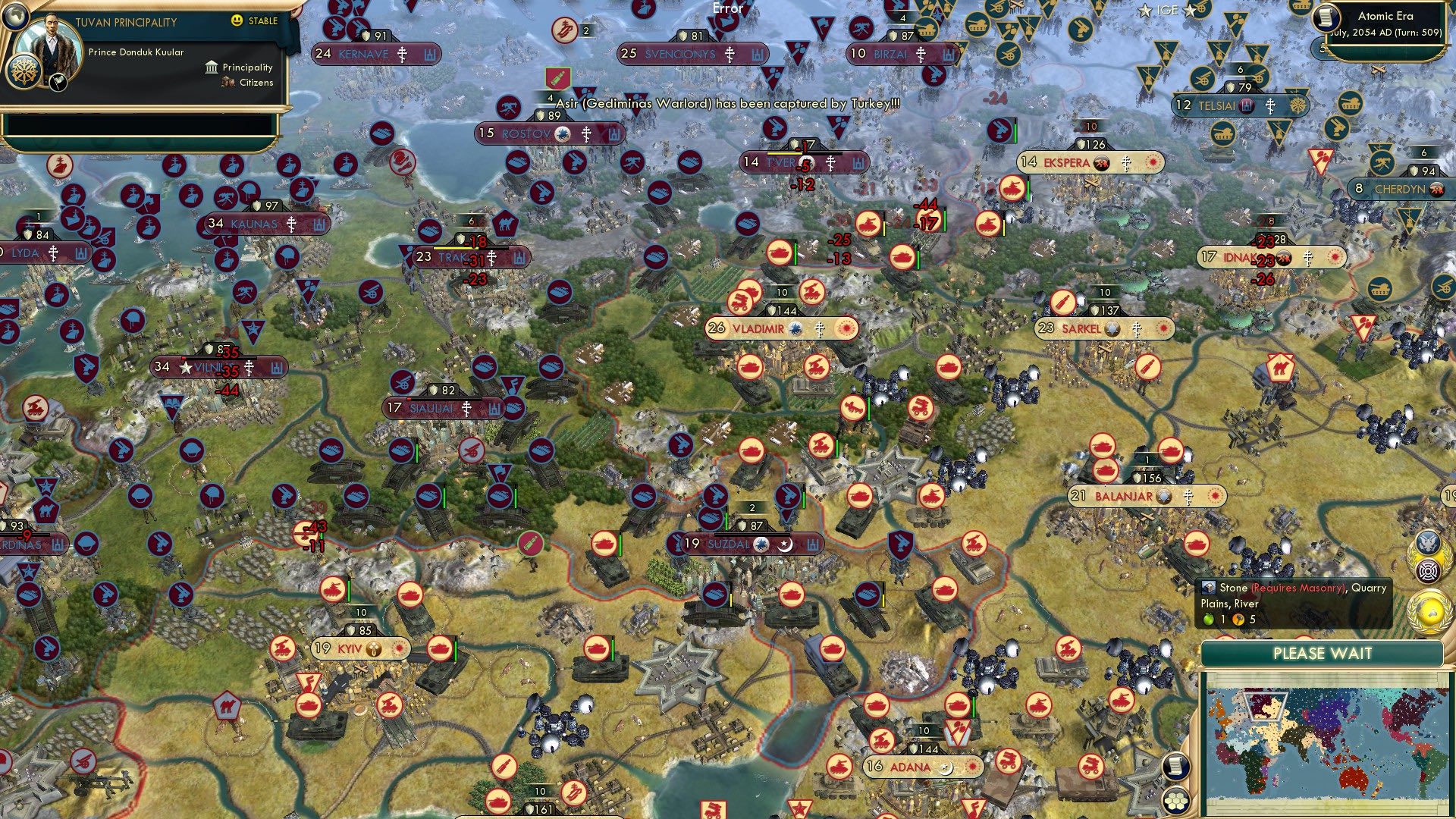 CBR In-Game Screenshot of Bombs Falling Like Rain