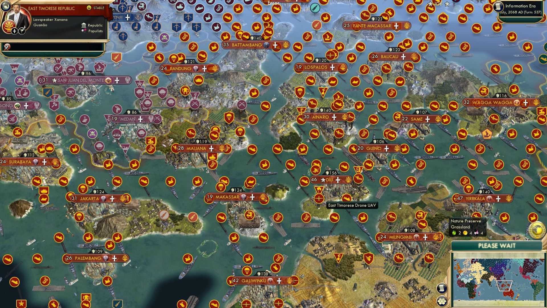 CBR In-Game Screenshot of Timorese Techno-Futurists