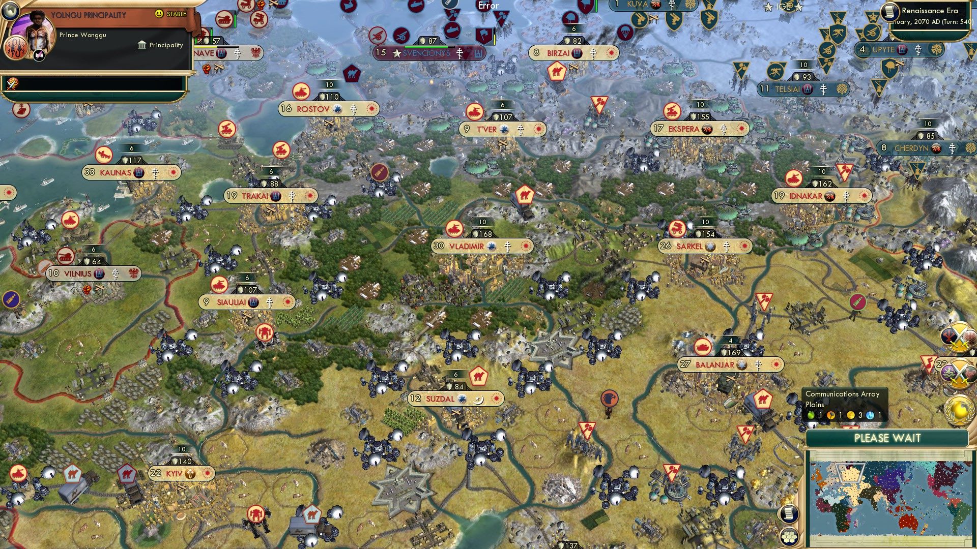 CBR In-Game Screenshot of Crowded Skies on the Steppe