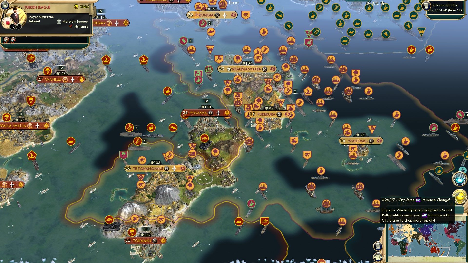 CBR In-Game Screenshot of Shame we just lost some city-states!
