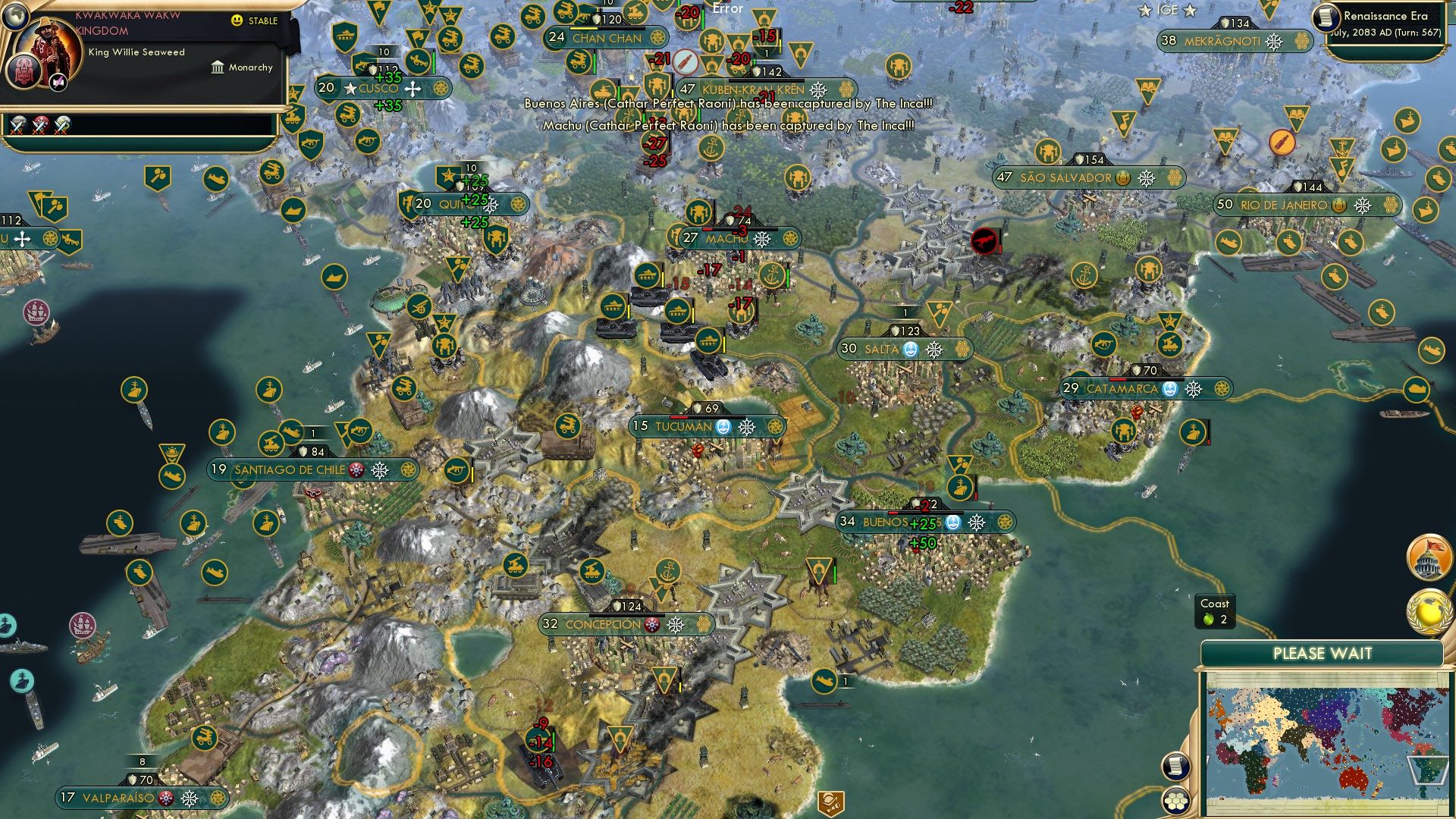 CBR In-Game Screenshot of Inca’s Naval Onslaught