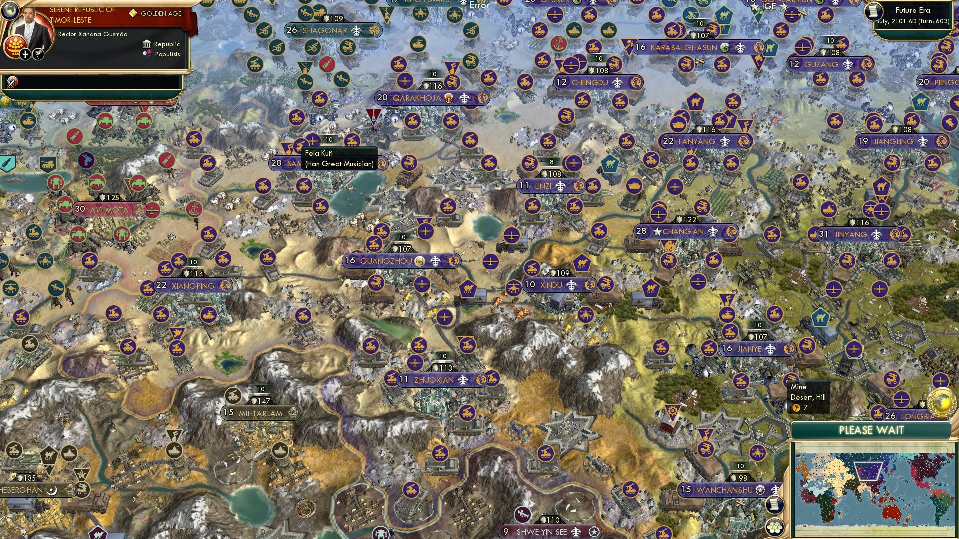 CBR In-Game Screenshot of Han Empire Grooves to Fela Kuti's Afrobeats