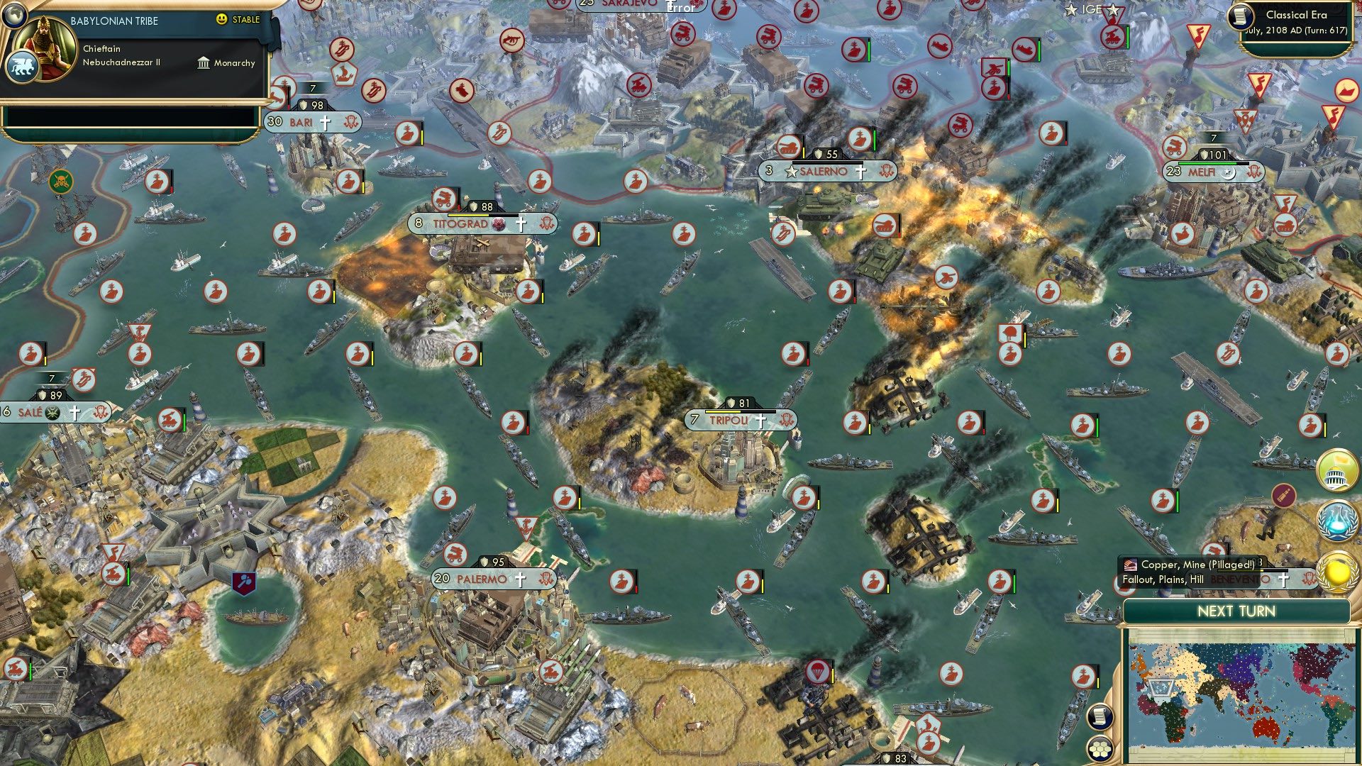 CBR In-Game Screenshot of Nuclear Fallout: Tito Strikes Italy