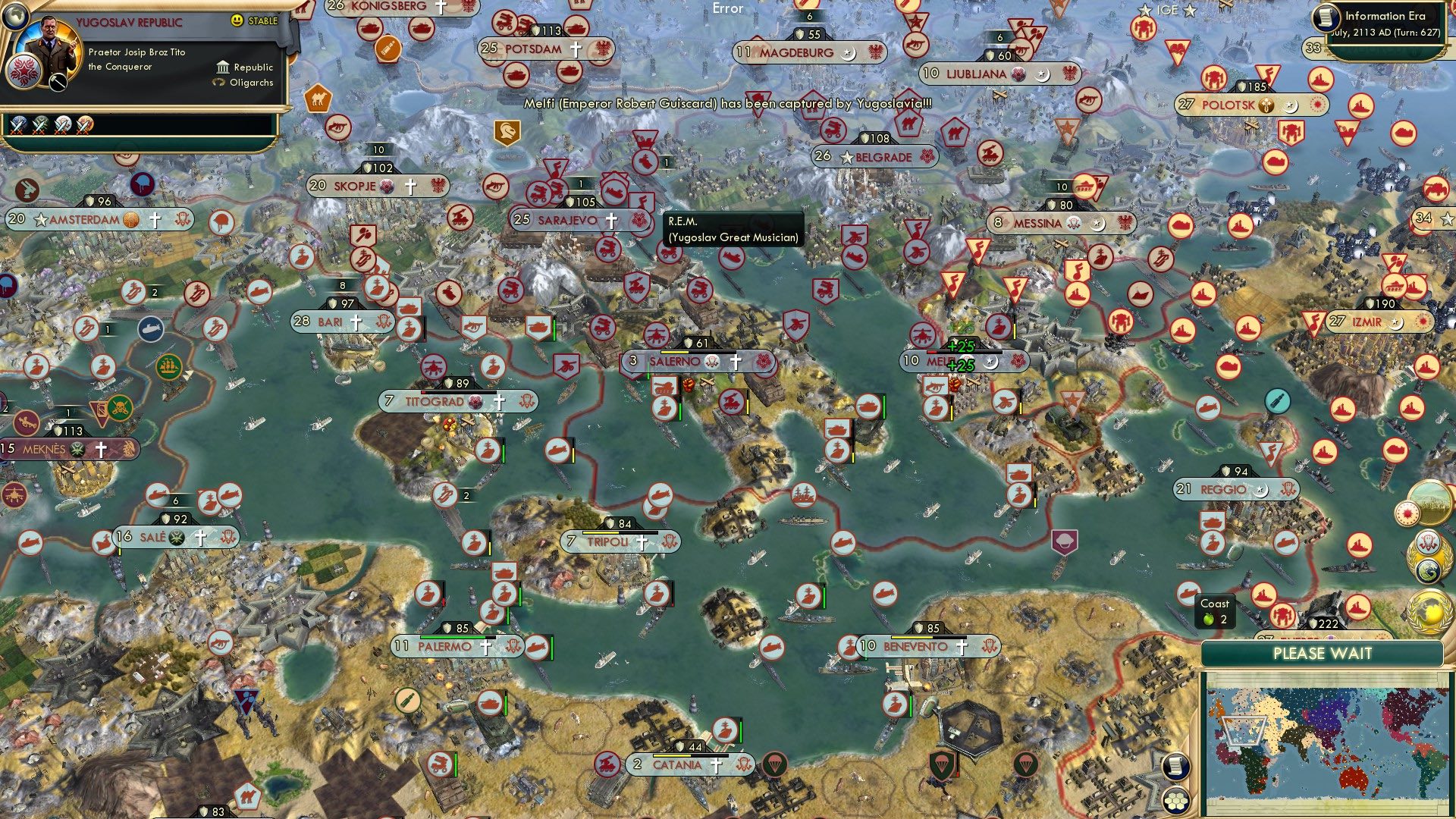 CBR In-Game Screenshot of Tito's Bold Plan Overthrows Normans, Shaking the Mediterranean