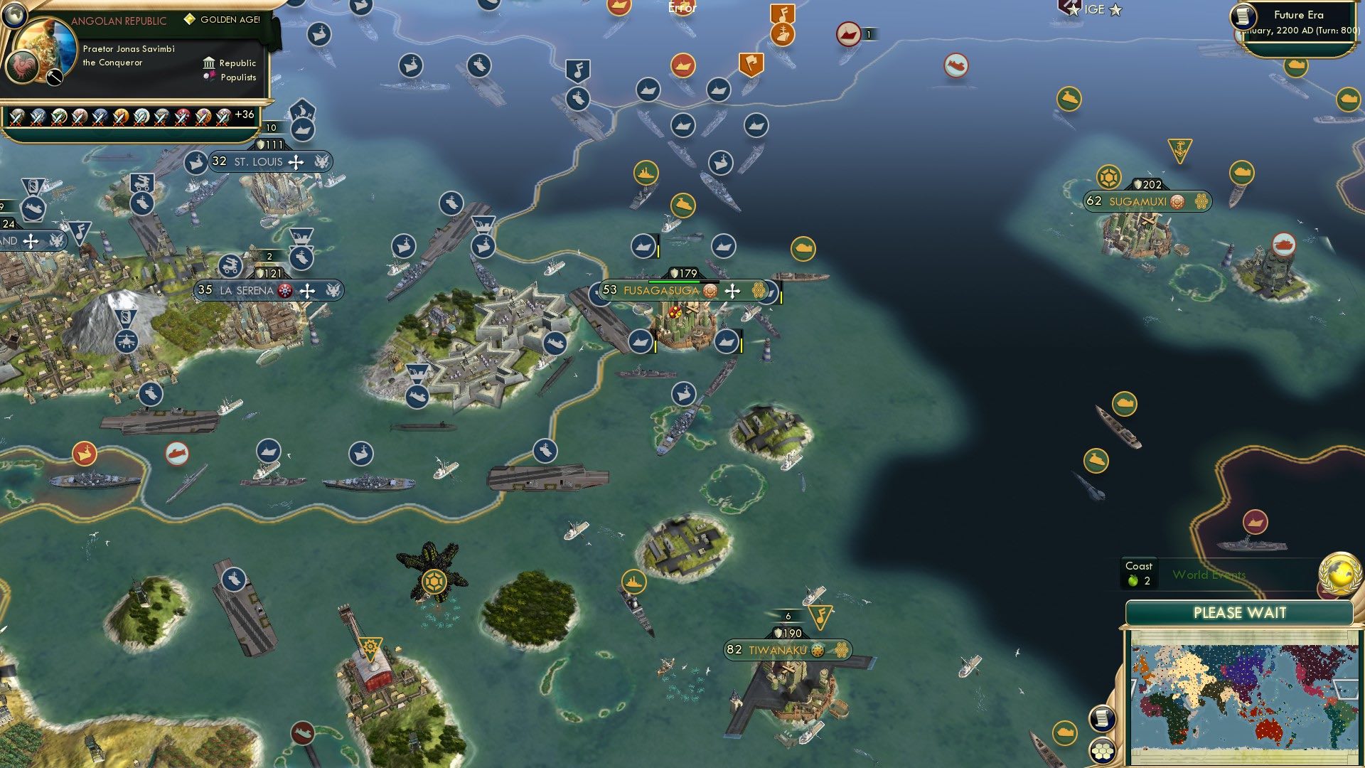 CBR In-Game Screenshot of American Imperialism in every timeline!